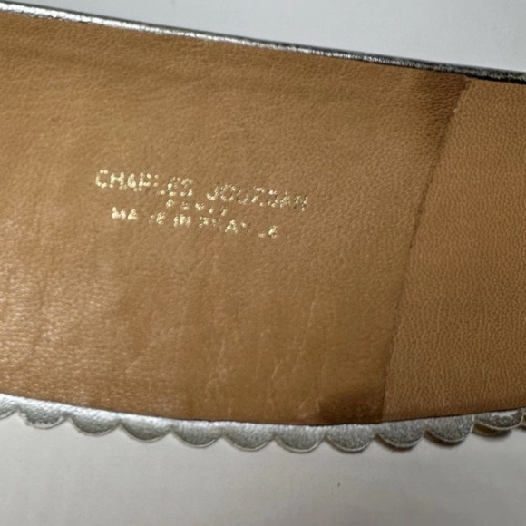Vintage Charles Jourdan Belt Women's Silver Tone Metallic Leather Made France M - Picture 4 of 10